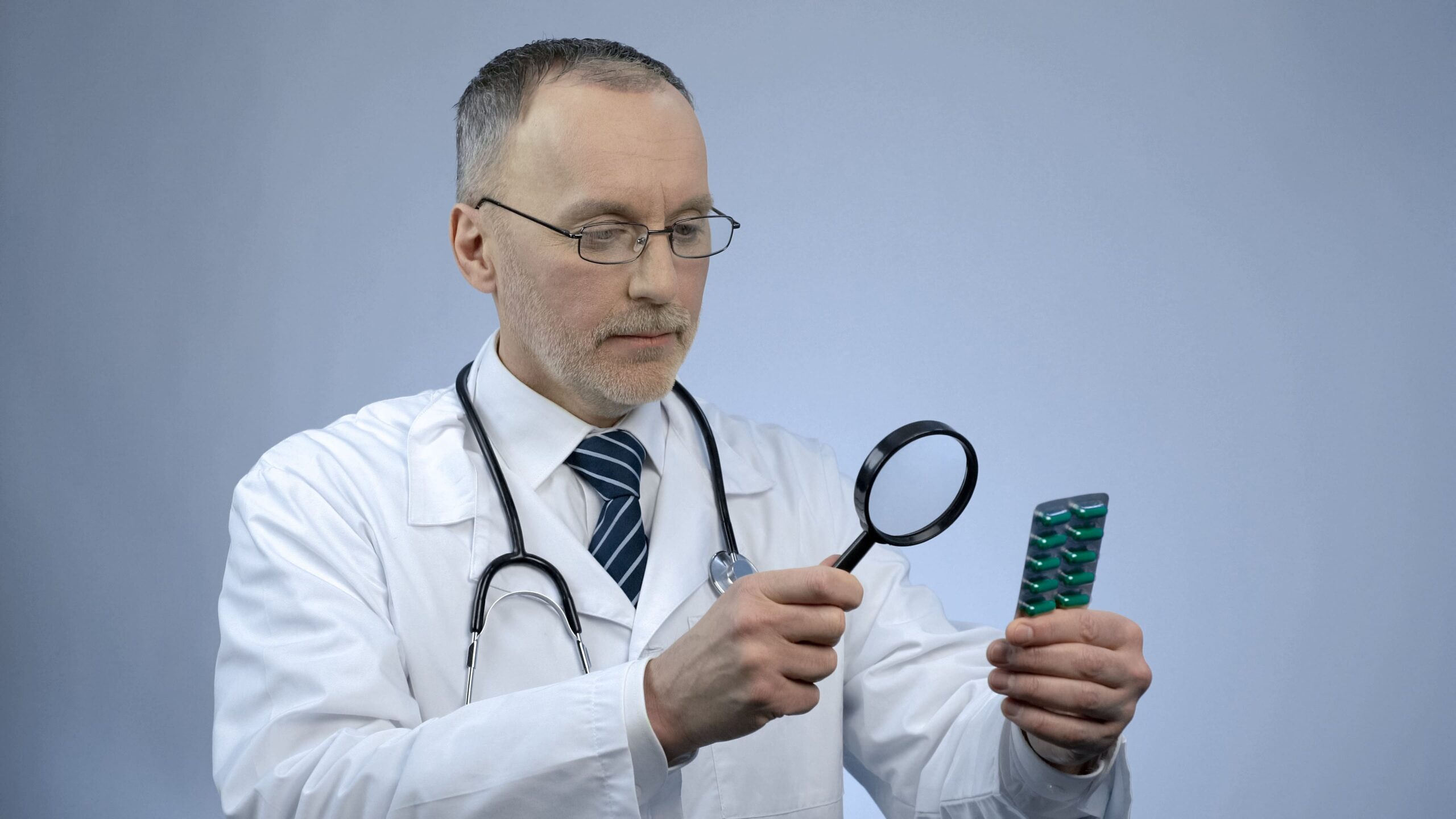 A Scientist detecting medicine